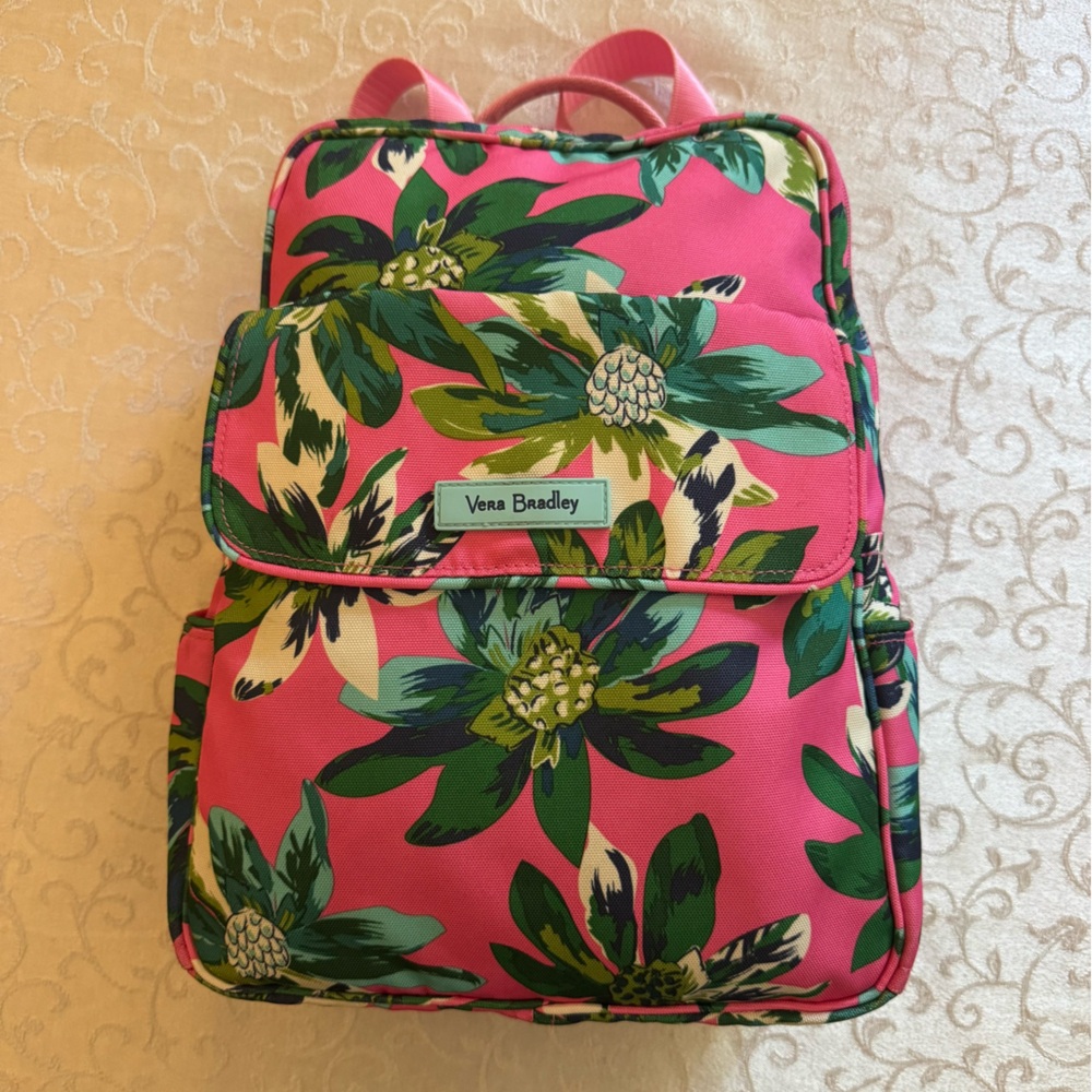 Vera Bradley Lighten Up Tropical Paradise Backpack Purse - Picture 11 of 14